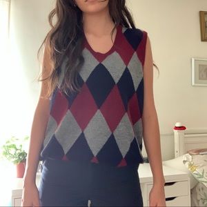 soft argyle sweater vest :)